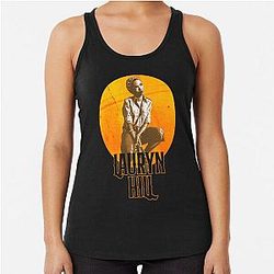 Lauryn Hill Halftone Racerback Tank Top