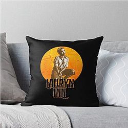 Lauryn Hill Halftone Throw Pillow