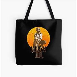 Lauryn Hill Halftone All Over Print Tote Bag