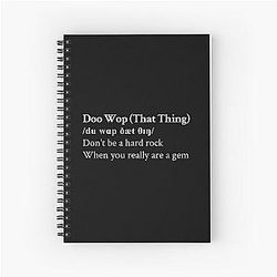 Ms. Lauryn Hill Aesthetic R&B Black Notebook