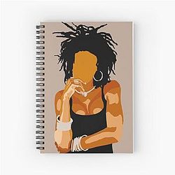 Lauryn Hill Abstract Art Spiral Notebook