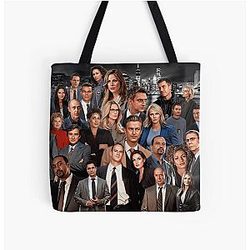 Collage of Law and Order Landscape All Over Print Tote Bag