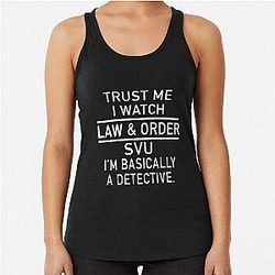 Trust Me I'm a Law Mom & Detective Racerback Tank Top