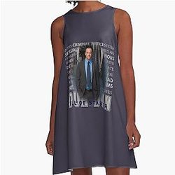 law and order christmas a-line gift dress.