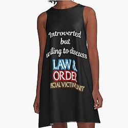 Introverted but willing to discuss Law and Order SVU A Line Dress