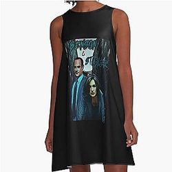 Mens Benson and Stabler Law and Order Svu Love Fans A-Line Dress