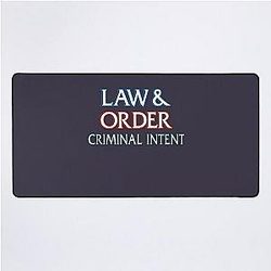 Day Gift for a Fan of Law and Order Desk Mat