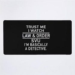 Trust me I watch law SVU I am basically a detective mom Desk Mat