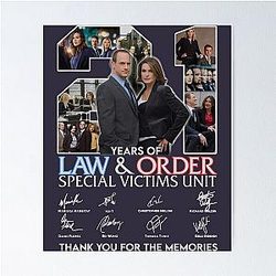 Design 21 Years of Law Order Special Victims Unit Poster