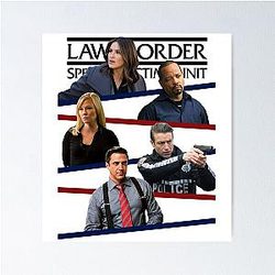 Law and Order SVU Lach Halloween Christmas Stripes Poster