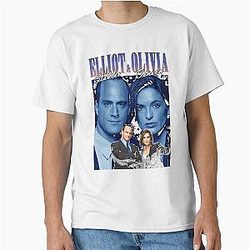 Elliot Stabler and Olivia Benson Vintage Law Order Fan Couple Tee Classic T-Shirt