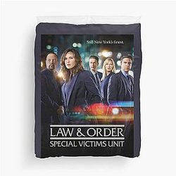 Funny Gift For Law and Order Christmas Holiday Duvet Cover