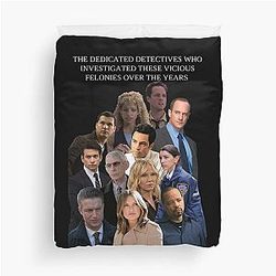 Dedicated Detectives Law and Order SVU Lach Christmas Duvet Cover