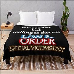 Introverted but willing to discuss Law Order Throw Blanket