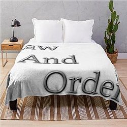 Law and Order Silver Throw Blanket