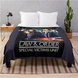 Funny Gift for Law Order Christmas Holiday Throw Blanket