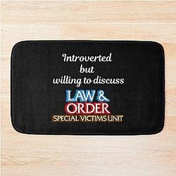 Introverted but willing to discuss Law and Order Bath Mat