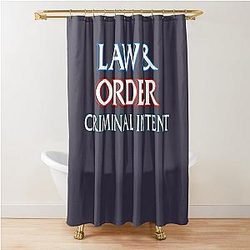 Day Gift for Law Order Fans Movie Fans Shower Curtain