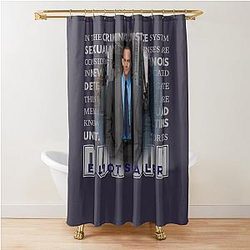 Gift Idea for Law and Order Christmas Holiday Shower Curtain