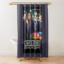 Funny Gift for Law Order Christmas Holiday Shower Curtain