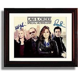 Framed Law and Order SVU Autograph Promo Print 8x10 Black Cherry