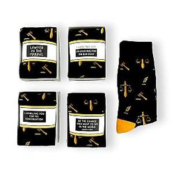 Lawyer gifts for men, women, funny novelty law and order justice socks, graduationazer