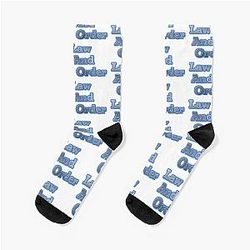 Law and Order Blue Socks