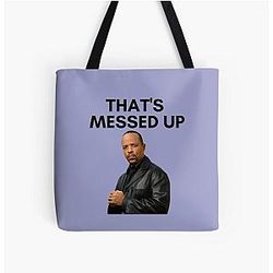 Law and Order SVU: Fin. Thats Messed Up All Over Print Tote Bag