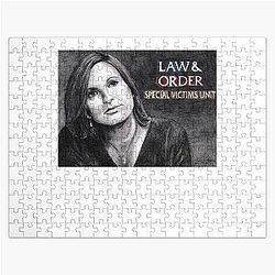 Olivia Law and Order SVU Lach Benson Halloween Jigsaw Puzzle