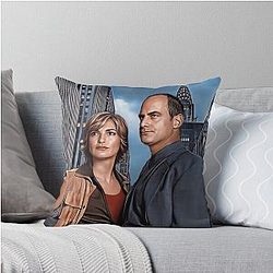 Benson Stabler Law Order SVU Throw Pillow