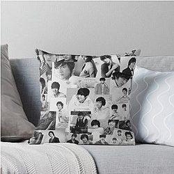 Lee Min Ho South Korean Actor Black Aesthetics Throw Pillow
