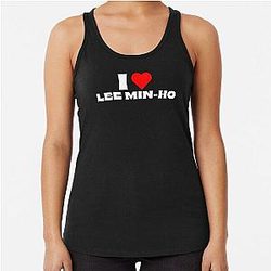 I Love Lee Min ho White Racerback Tank Top