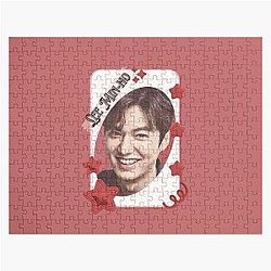 Lee Min-ho Korean Actor Kdrama Card Red Aesthetic Collage Design Jigsaw Puzzle