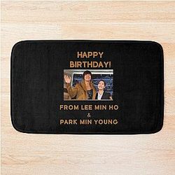 Happy Birthday from Lee Min Ho Park Min Young Bath Mat