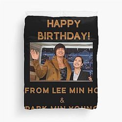 Happy Birthday From Lee Min Ho and Park Min Young Duvet Cover