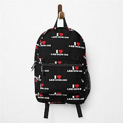 I Love Lee Min Ho – White Font Backpack