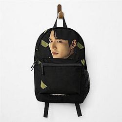 Lee Min Ho Black and Yellow Backpack