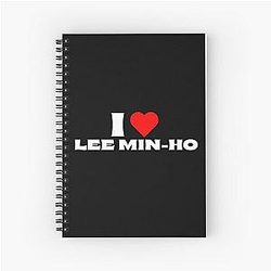 I Love Lee Min-ho White Fonts Spiral Notebook