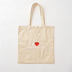 I Love Lee Min-ho White Fonts Cotton Tote Bag