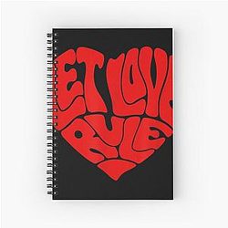 Lenny Kravitz Red Heart Let Love Rule Spiral Notebook