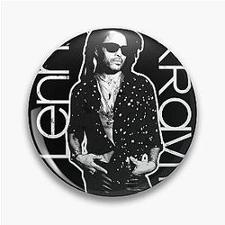 Lenny Kravitz B&W Name Pin