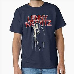 Lenny Kravitz Red Logo Mic Pose T-Shirt