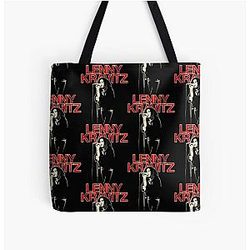 Lenny Kravitz Logo Mic Pose T-Shirt All Over Print Tote Bag