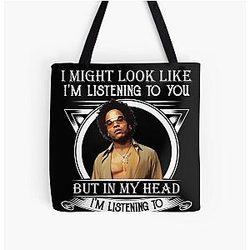 I May Look Like I'm Listening to Lenny Kravitz Tote Bag