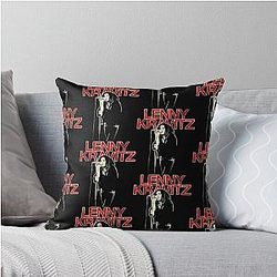 Lenny Kravitz Red T-Shirt Throw Pillow