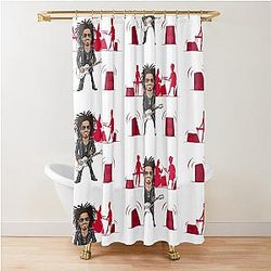 Funny caricature of Lenny Kravitz with his band Shower Curtain