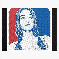 LE SSERAFIM Yunjin Sketch Silhouette Blue Red Jigsaw Puzzle