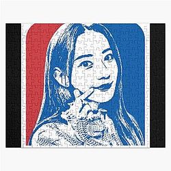 LE SSERAFIM Sakura Sketch Silhouette Blue Jigsaw Puzzle