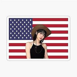 Chae-won LE SSERAFIM Sticker US Flag