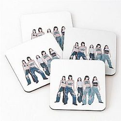 LE SSERAFIM Unforgiven Digital Illustration Coasters Set of 4